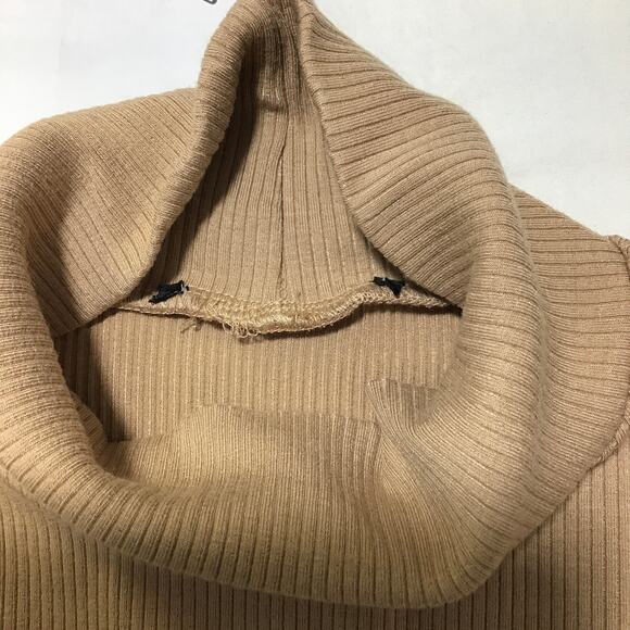 LULU'S S Beige Wilde Ribbed Fitted Long Sleeve Mock Neck Bodysuit NEW B47 *flaw - Picture 9 of 12